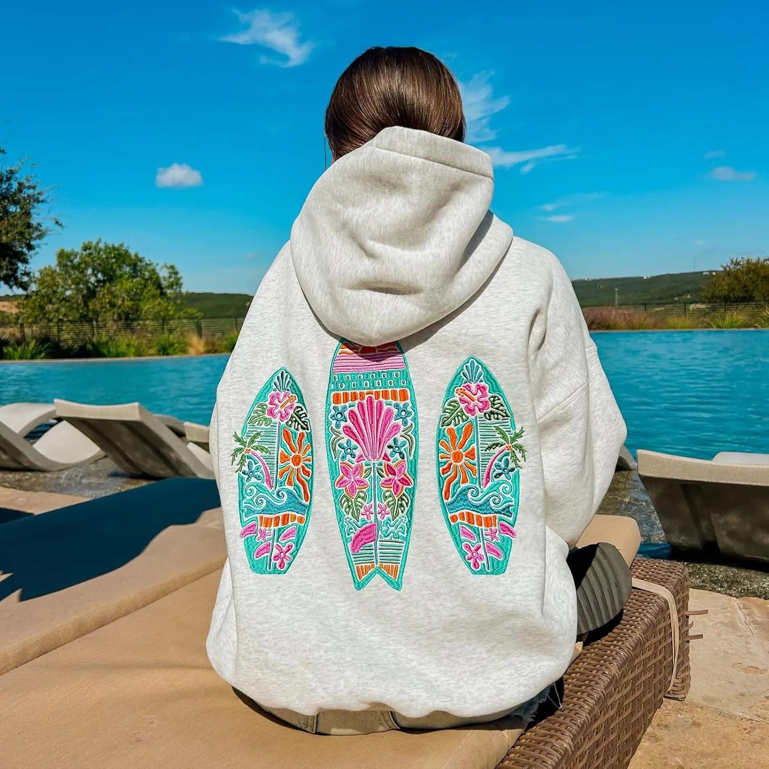 Y2k Hoodies Teen Girls Oversized Graphic Sweatshirt Women Pullover Tops Cute Embroidery Preppy Aesthetic Shirts