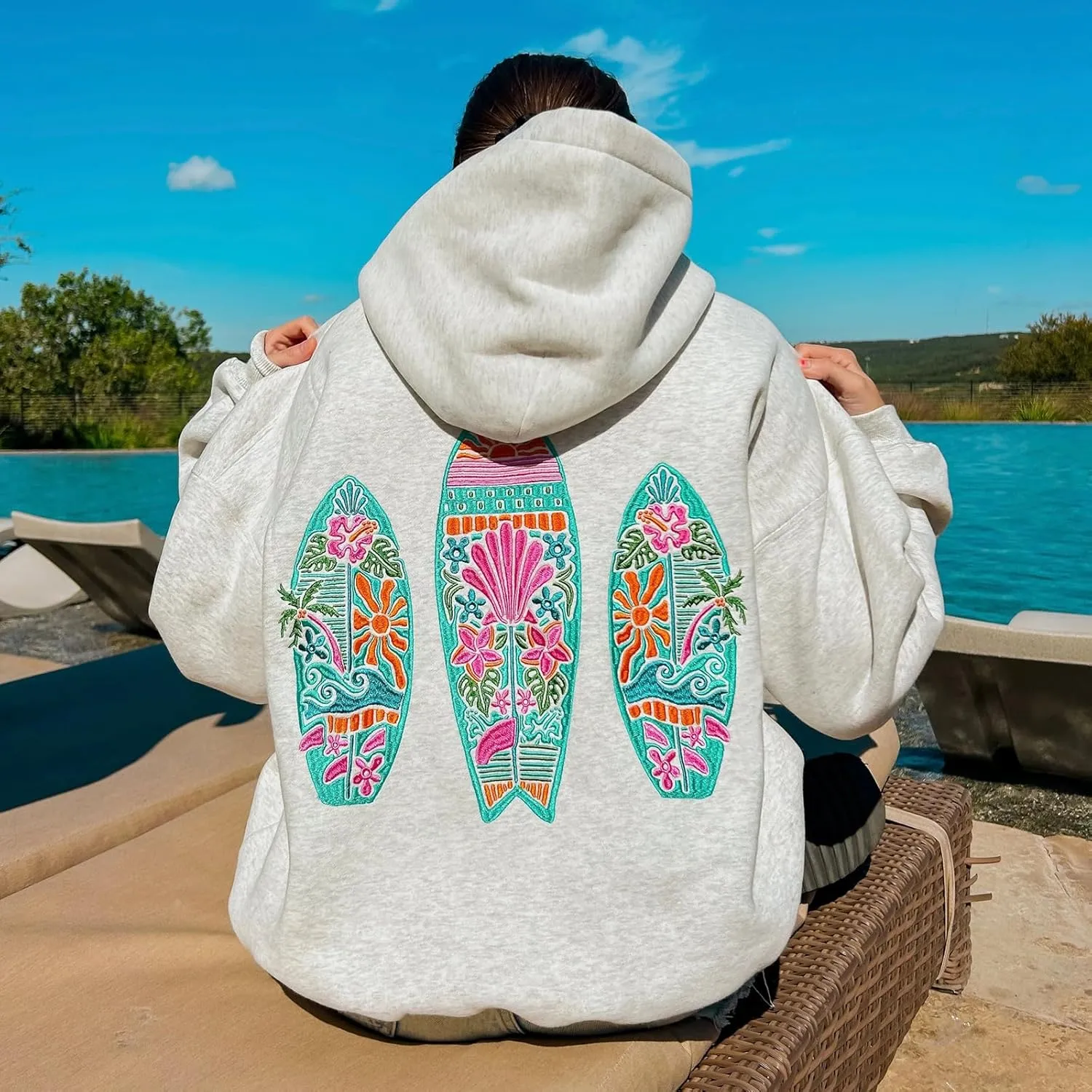 Y2k Hoodies Teen Girls Oversized Graphic Sweatshirt Women Pullover Tops Cute Embroidery Preppy Aesthetic Shirts