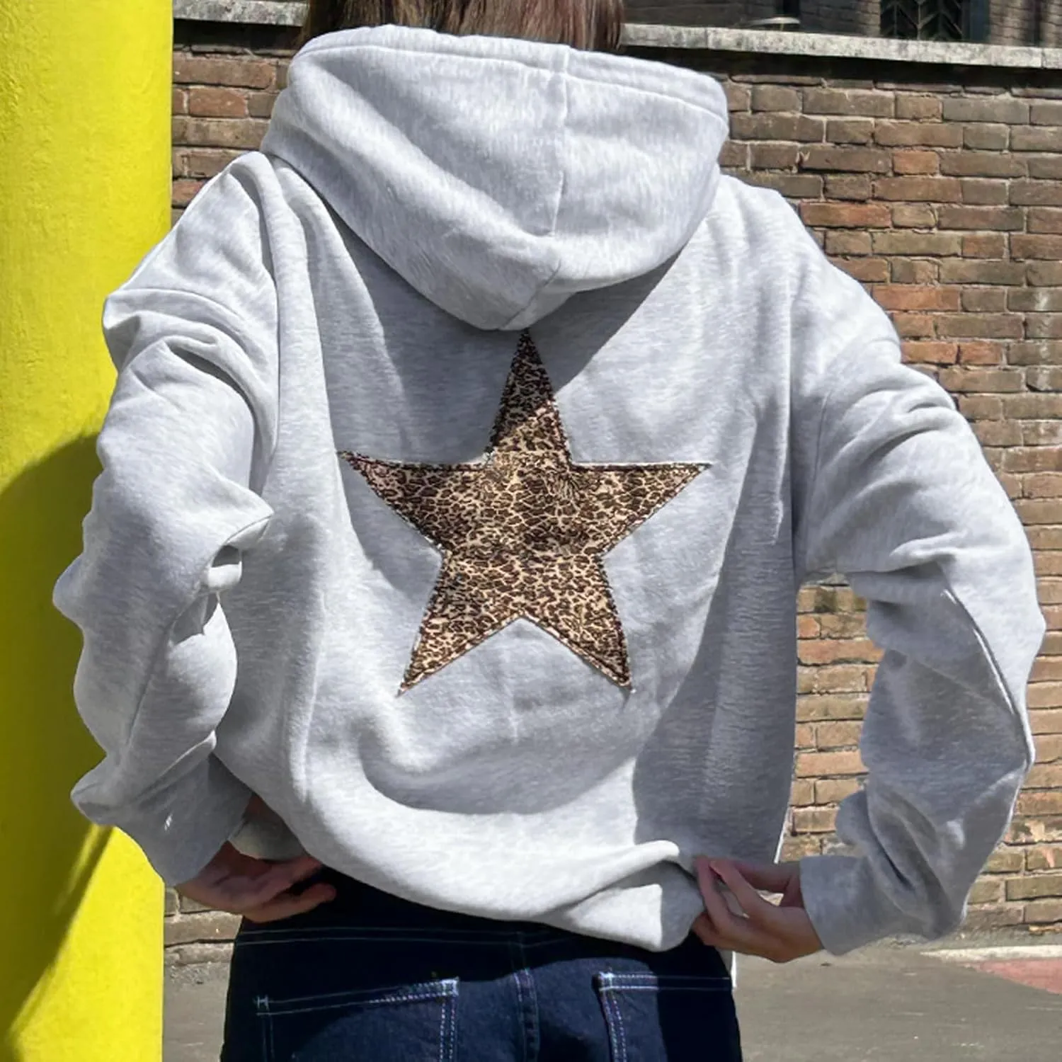 Y2k Hoodies Teen Girls Oversized Graphic Sweatshirt Women Pullover Tops Cute Embroidery Preppy Aesthetic Shirts