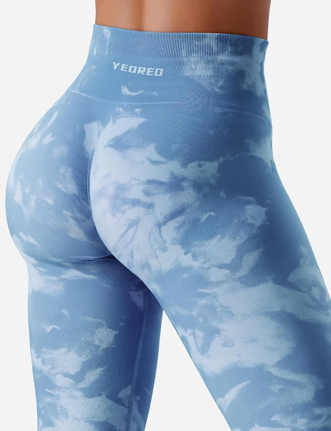 YEOREO Workout Leggings for Women Jada Scrunch Butt Lifting Leggings Seamless Screen Print Gym Yoga Pants
