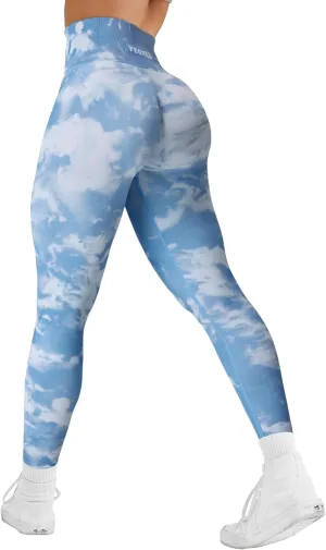 YEOREO Workout Leggings for Women Jada Scrunch Butt Lifting Leggings Seamless Screen Print Gym Yoga Pants