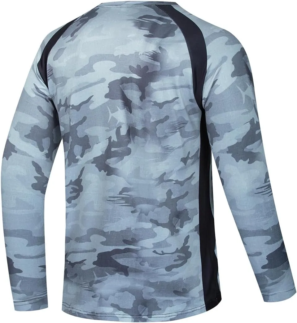 YIBIMOTTO Men's Fashion Fishing Sweatshirts Long Sleeve Running T-Shirts Quick Dry Cooling Outdoor Tee Tops