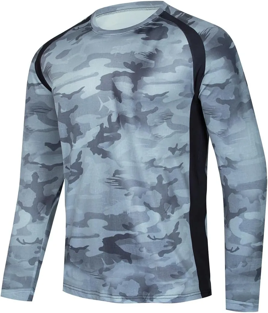 YIBIMOTTO Men's Fashion Fishing Sweatshirts Long Sleeve Running T-Shirts Quick Dry Cooling Outdoor Tee Tops