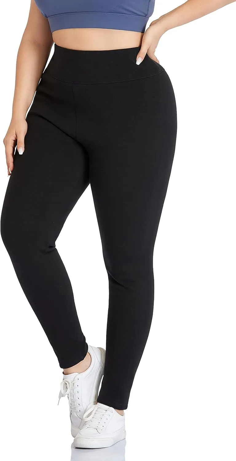ZERDOCEAN Women's Plus Size High Waist Fleece Lined Leggings Winter Thermal Workout Yoga Pants