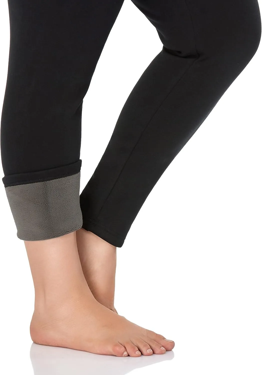 ZERDOCEAN Women's Plus Size High Waist Fleece Lined Leggings Winter Thermal Workout Yoga Pants