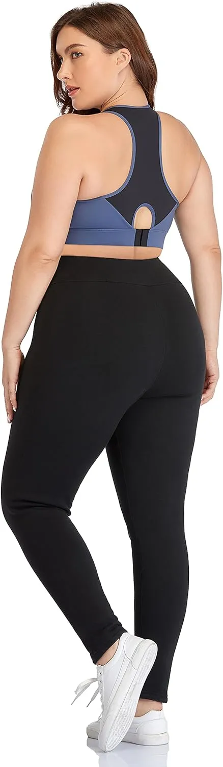 ZERDOCEAN Women's Plus Size High Waist Fleece Lined Leggings Winter Thermal Workout Yoga Pants