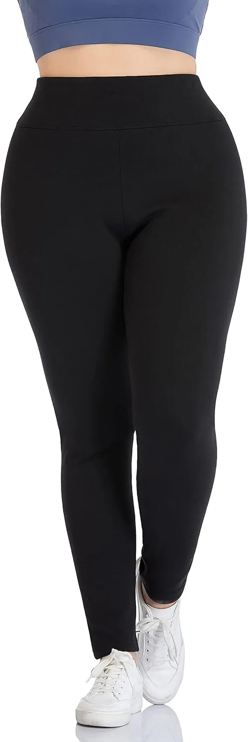 ZERDOCEAN Women's Plus Size High Waist Fleece Lined Leggings Winter Thermal Workout Yoga Pants
